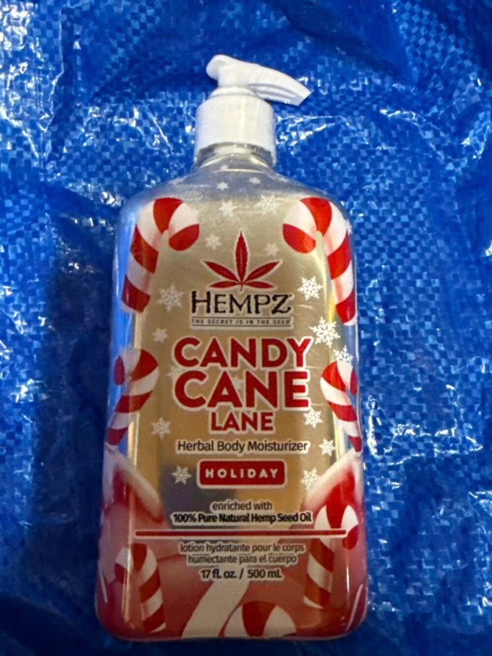 Hempz Candy Cane Lane Herbal Body Moisturizer limited-edition 17 fl. oz. New